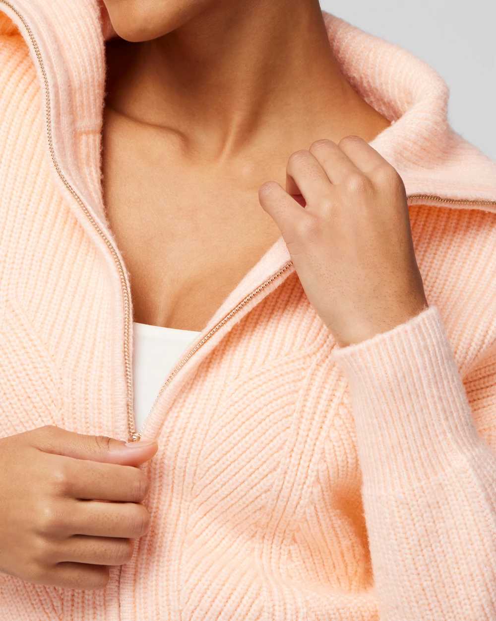 Zip cropped sales sweater